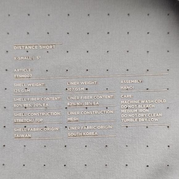 Ten Thousand Distance Short Gray Elastic Waistband Workout Athletic Shorts Sz XS - Picture 11 of 14